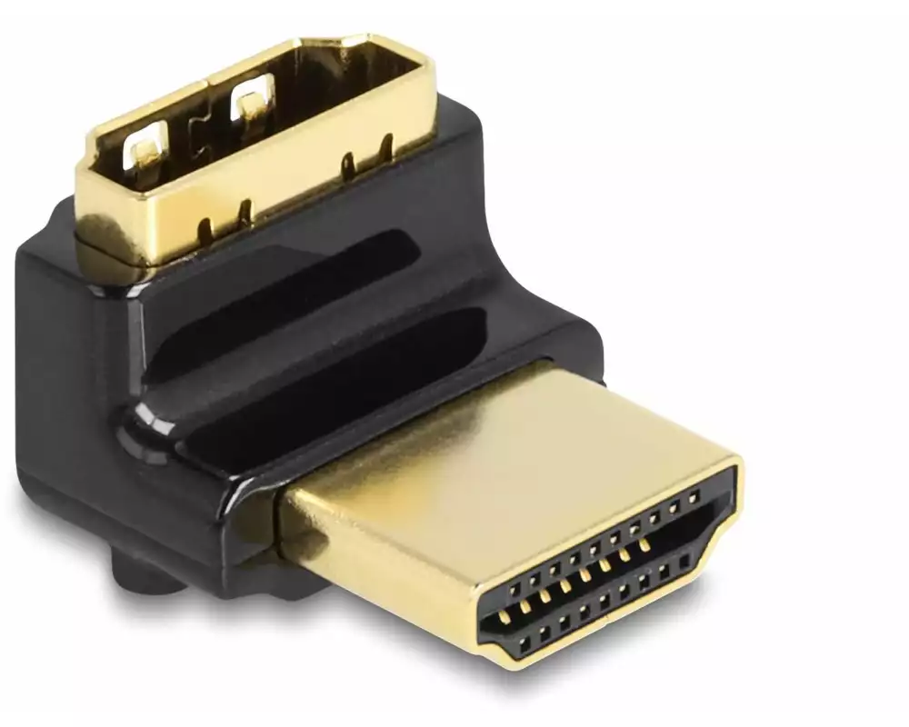 Delock Adapter 90° oben gewinkelt, 8K 60 Hz HDMI - HDMI