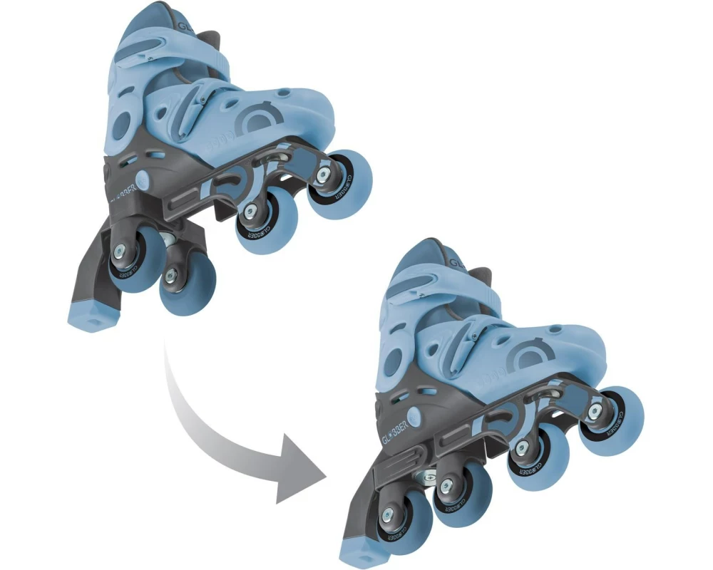 GLOBBER Inline-Skates 2 in 1 Gr. 26-29, Aschblau