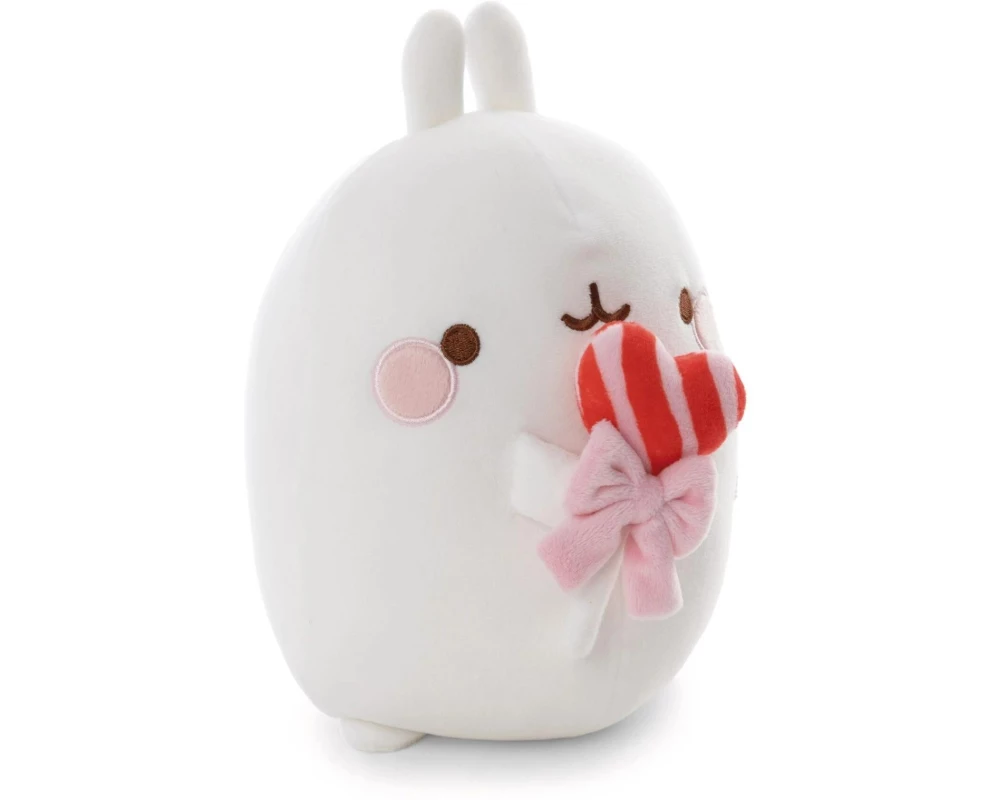 Nici Plüschtier Molang, mit Lolli, 48 cm, Weiss