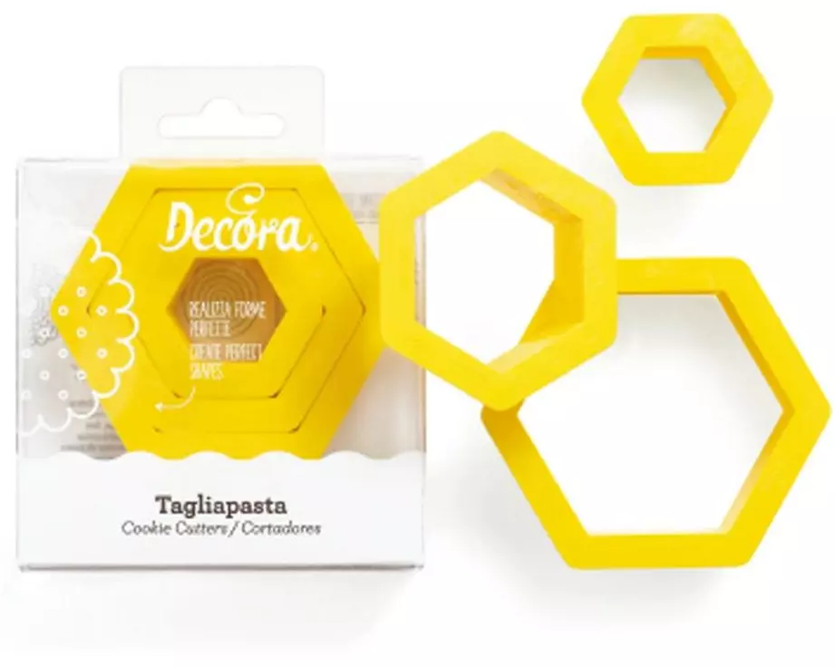 Decora Guetzli-Ausstecher-Set Hexagon, 3 Stück