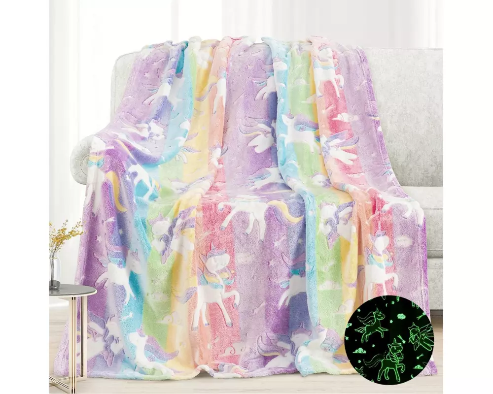 Flair Decke Shiny 150 x 200 cm, Unicorn
