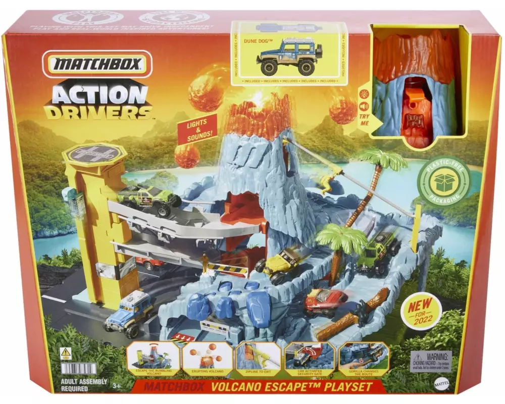 Matchbox Matchbox Action Drivers Volcano Playset