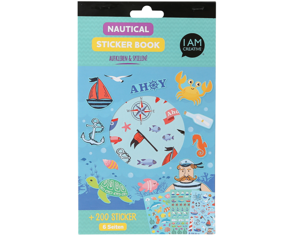 I AM CREATIVE Stickerbook 4087.499 maritim, 6 Blatt