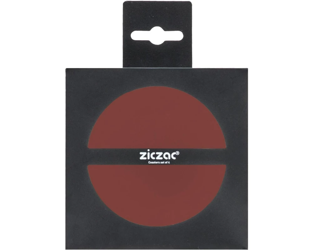 Tiseco Glasuntersetzer Togo 4 Stück, 10 cm, Rot