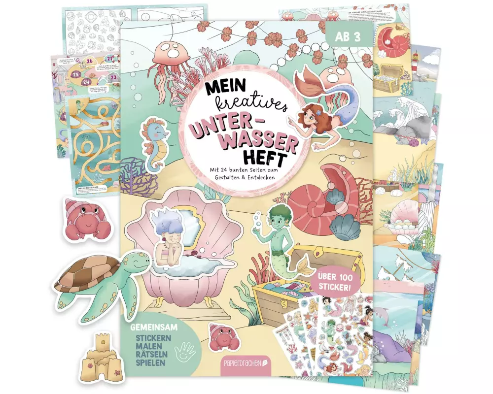 Papierdrachen Mein kreatives Unterwasser Heft