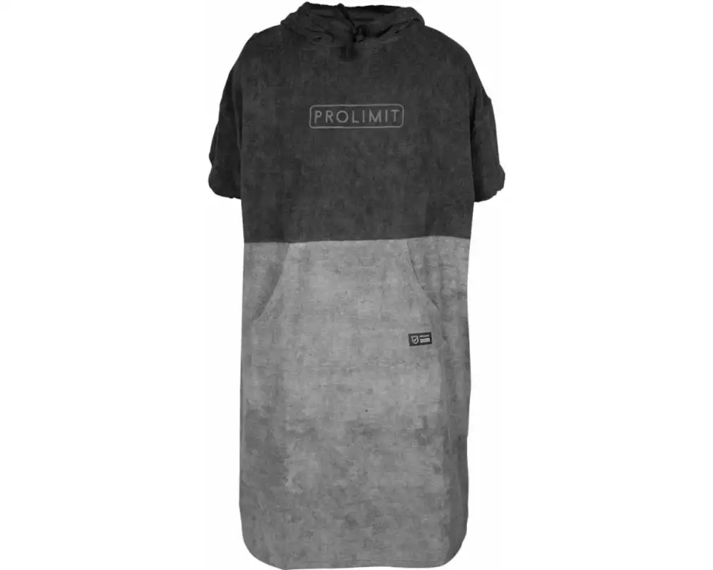 Prolimit Badeponcho One Size, Schwarz/Grau