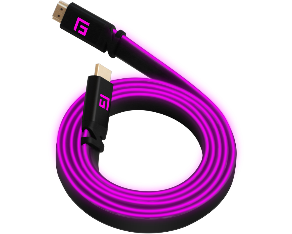 FLOAT GRIP High-Speed LED HDMI Cable FG-HDMILED-300-PINK 3M, v2.1 Pink