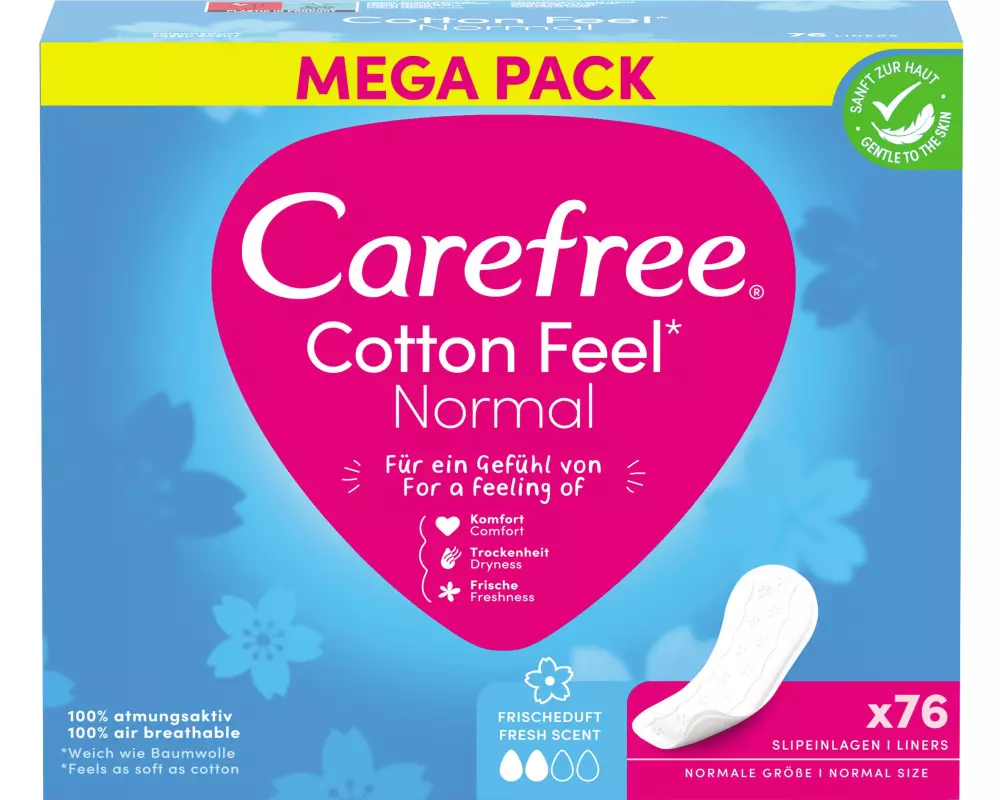 Carefree Slipeinlage Cotton Feel Frischeduft 76 Stück