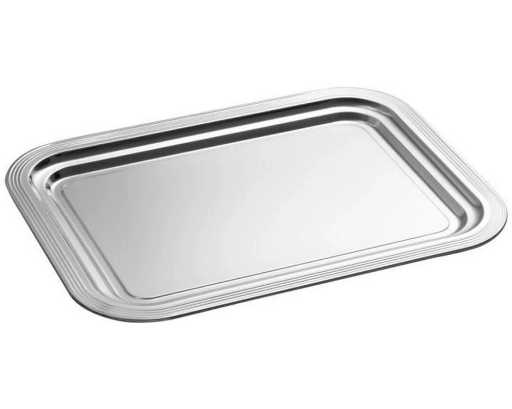 APS Servierplatte Classic 41 x 31 x 1.5 cm, Silber