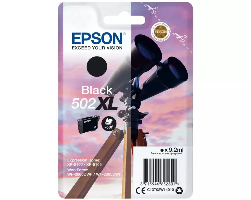 Epson Tinte C13T02W14010 XL Black