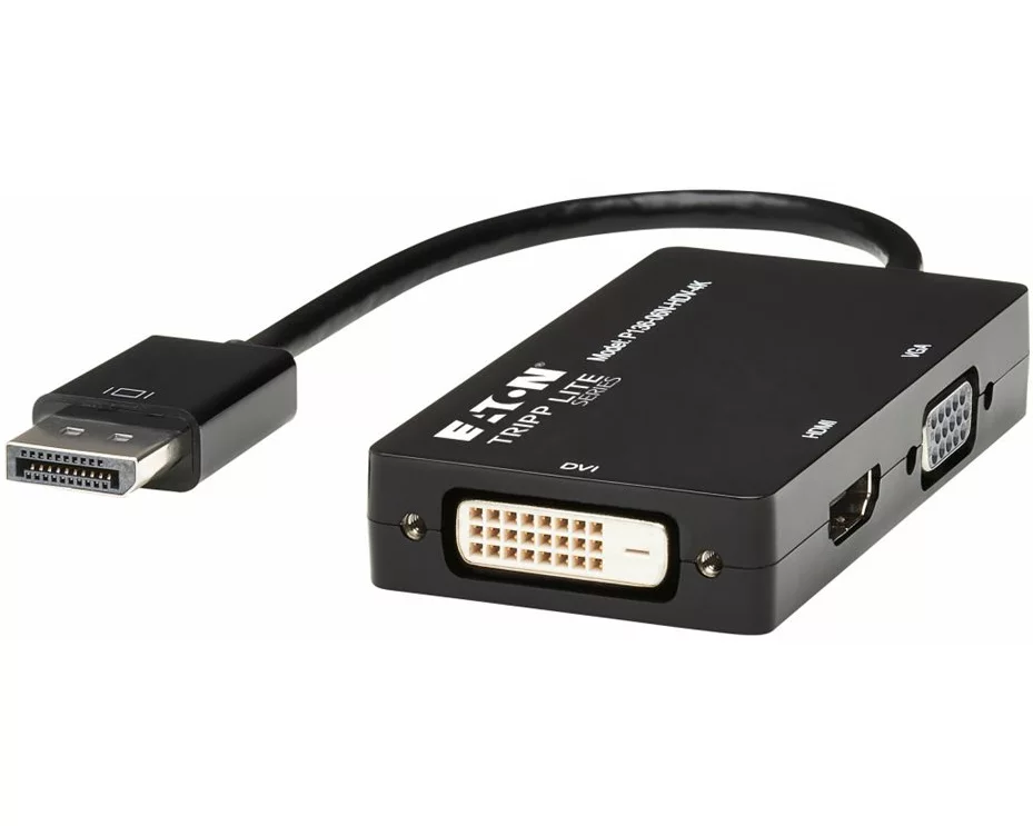 EATON TRIPPLITE DisplayPort to VGA/DVI/HDMI, All-in-One, Converter, Adapter, DP, ver 1.2, 4K, 30, HDMI