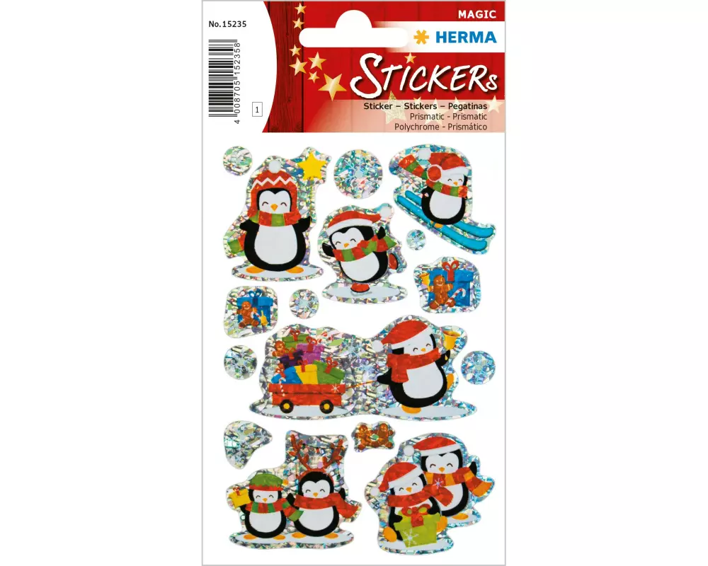 Herma Stickers Weihnachtssticker Winterpinguine 1 Blatt à 8 Sticker