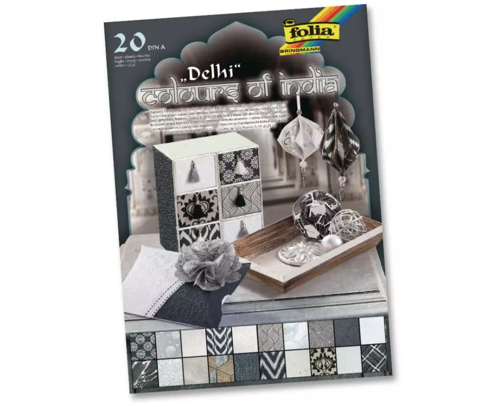 Folia Motivblock India Delhi Farbig assortiert