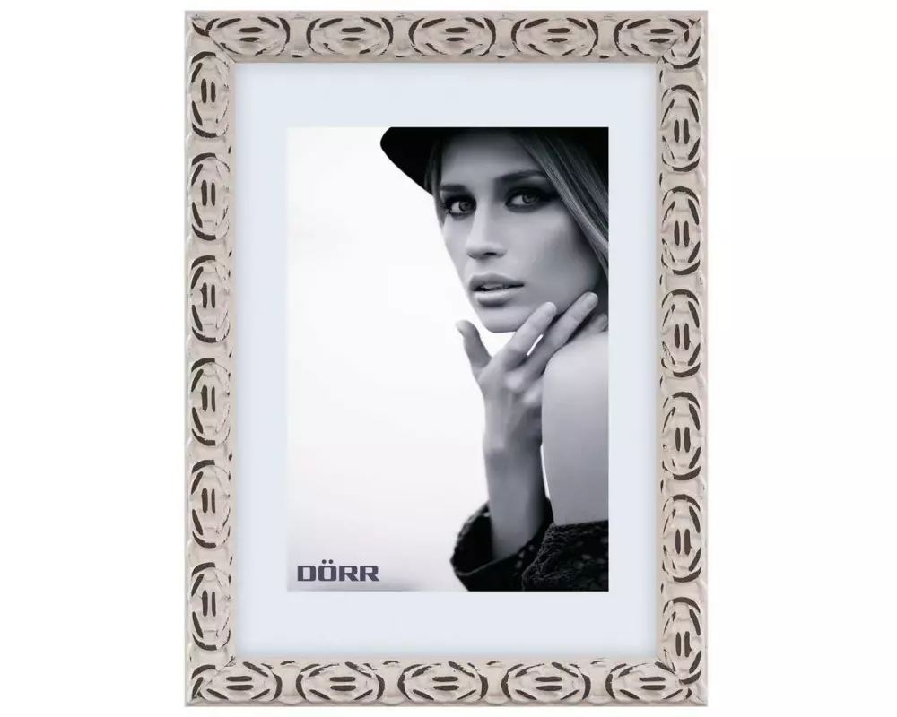 Dörr Bilderrahmen Ornament Weiss, 13 x 18 cm