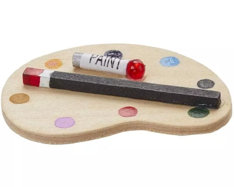 HobbyFun Mini-Utensilien Mal Palette 5 cm, 2 Stück