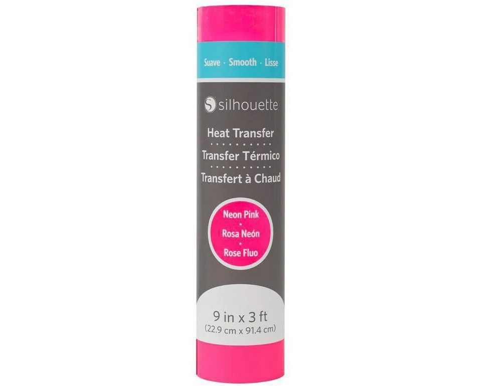 Silhouette Aufbügelfolie 22.9 x 91.4 cm Neonpink, glatt