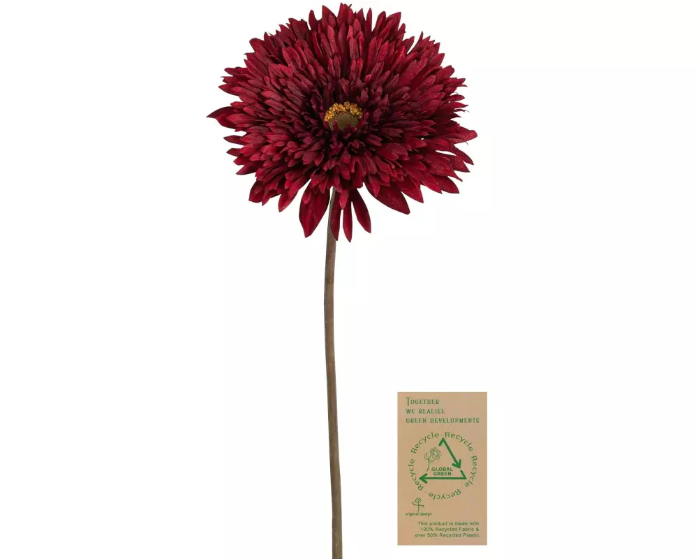 Botanic-Haus Kunstblume Gerbera, Burgund, 63 cm