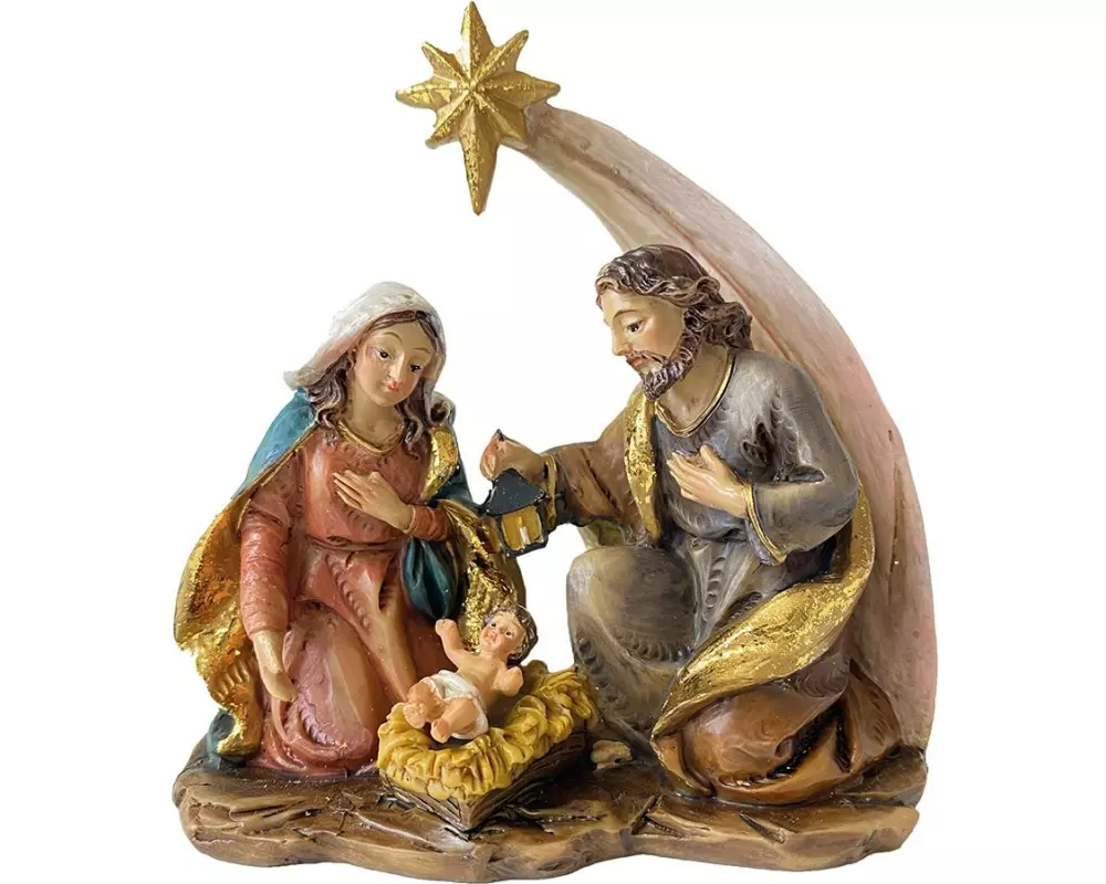 Botanic-Haus Krippenblock, Komet 11.7 cm,aus Polyresin