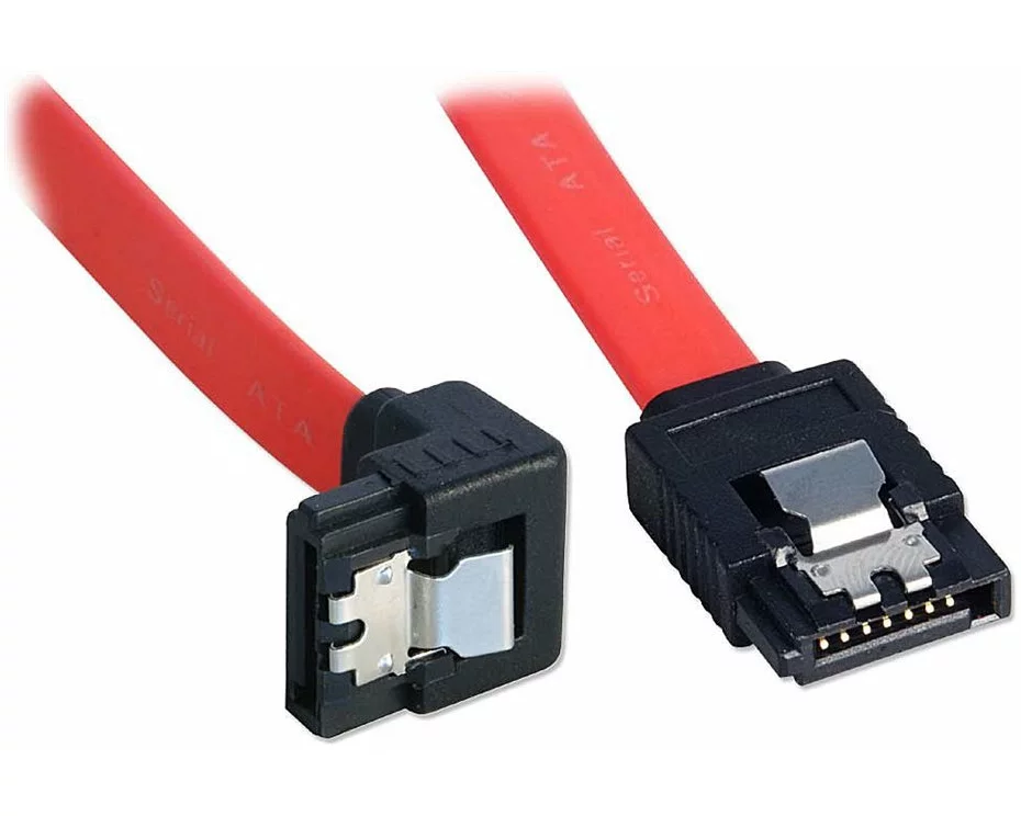 LINDY Int. SATA-Latch-Cable 90/1 0m 2x7 pin SATA plug