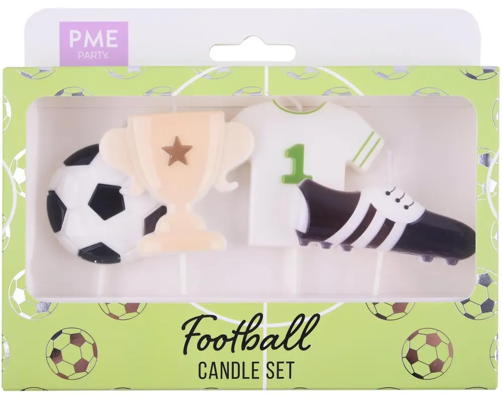 PME Kerze Fussball, 4 Stück