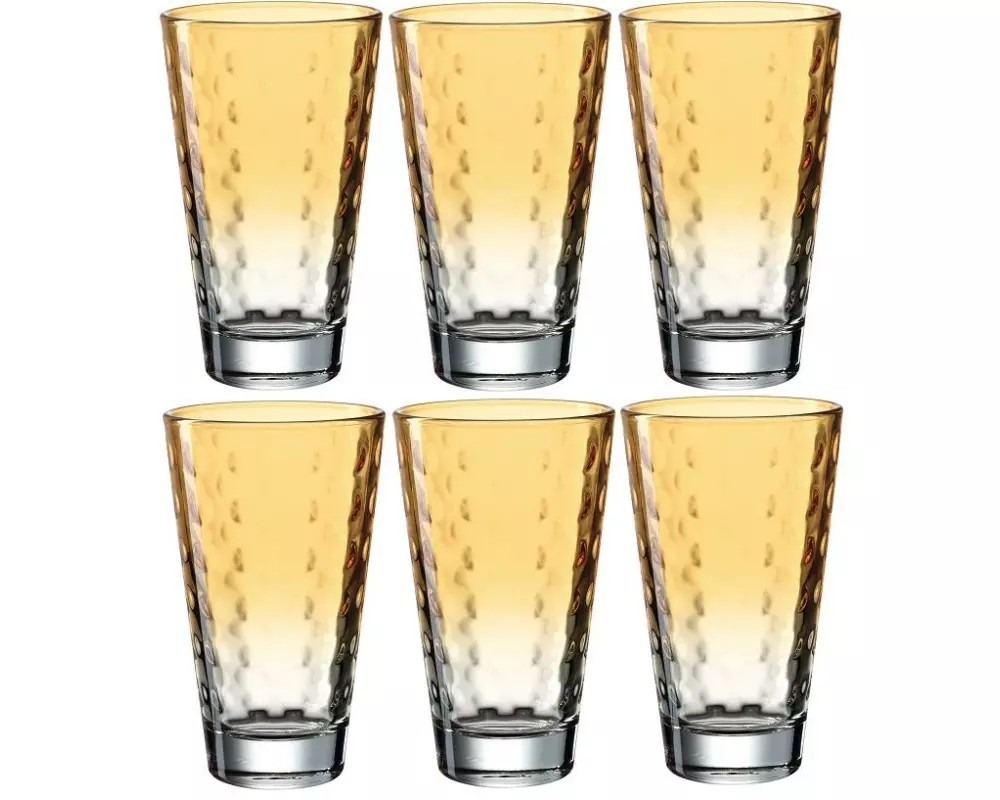 Leonardo Trinkglas Optic Pastell 300 ml, 6 Stück, Orange