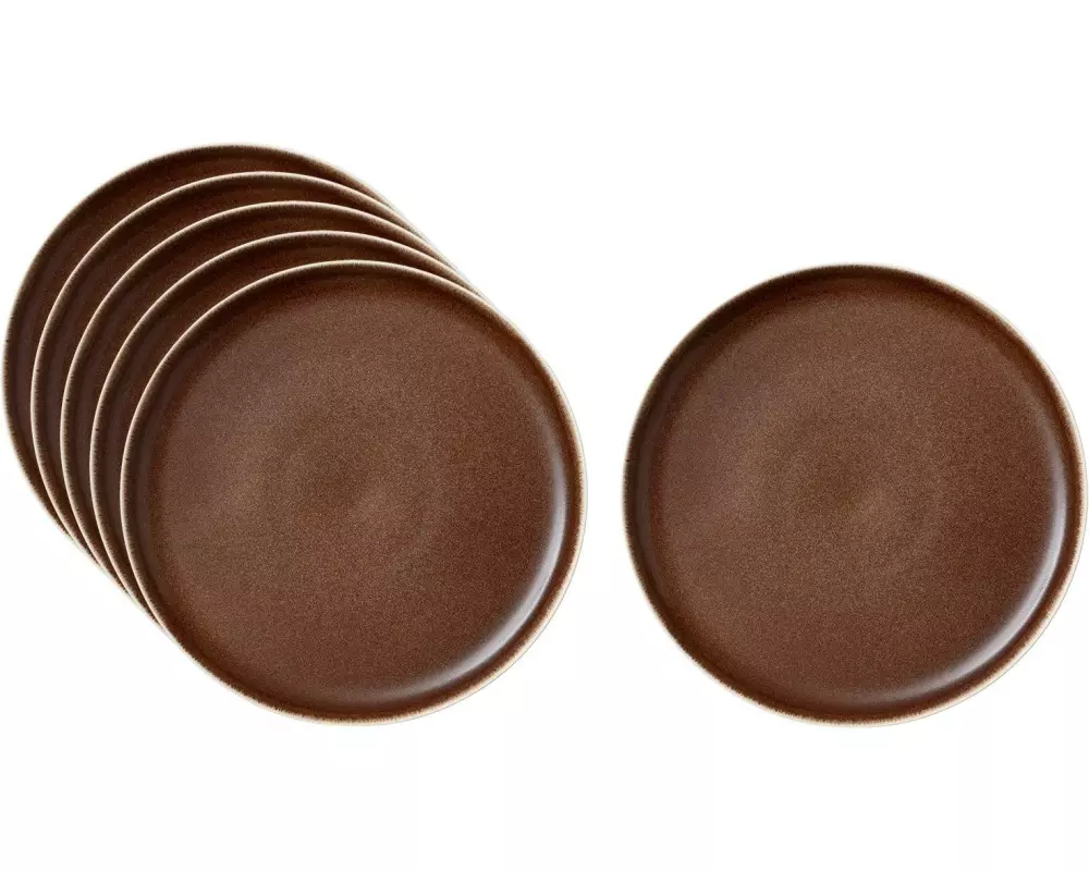 Studio Round Frühstücks- & Dessertteller North 6 Stück,Braun