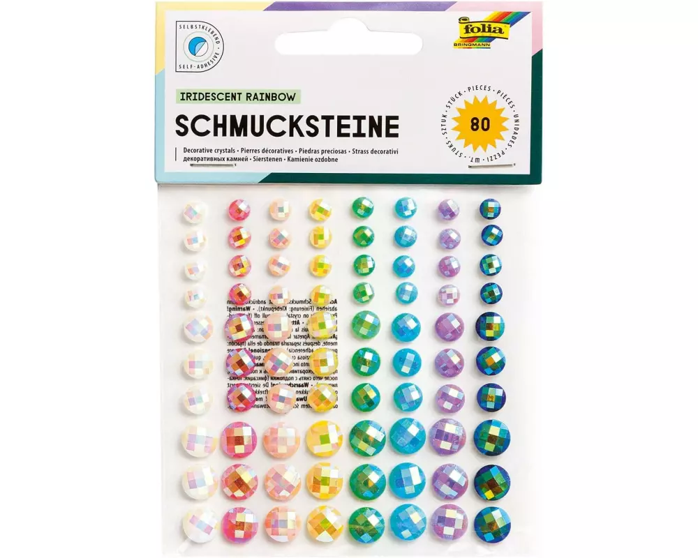 Folia Schmucksteine Iridescent Rainbow 80 Stück