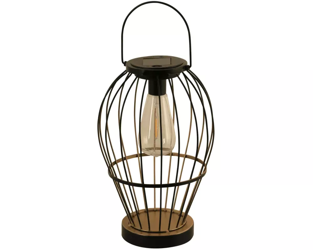 Luxform Laterne Solar Carlow, Schwarz