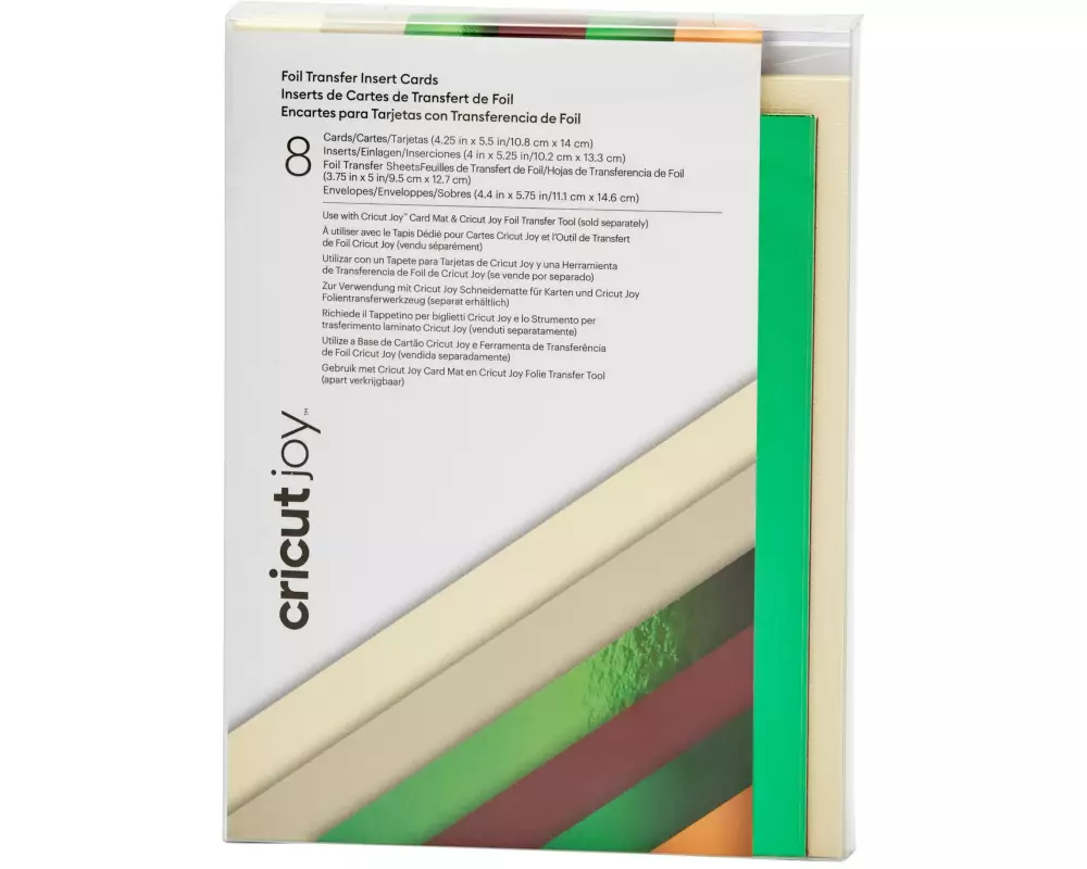 Cricut Blankokarte Joy 10.8 x 14 cm Transfer, Creme/Khaki, 8 Stück