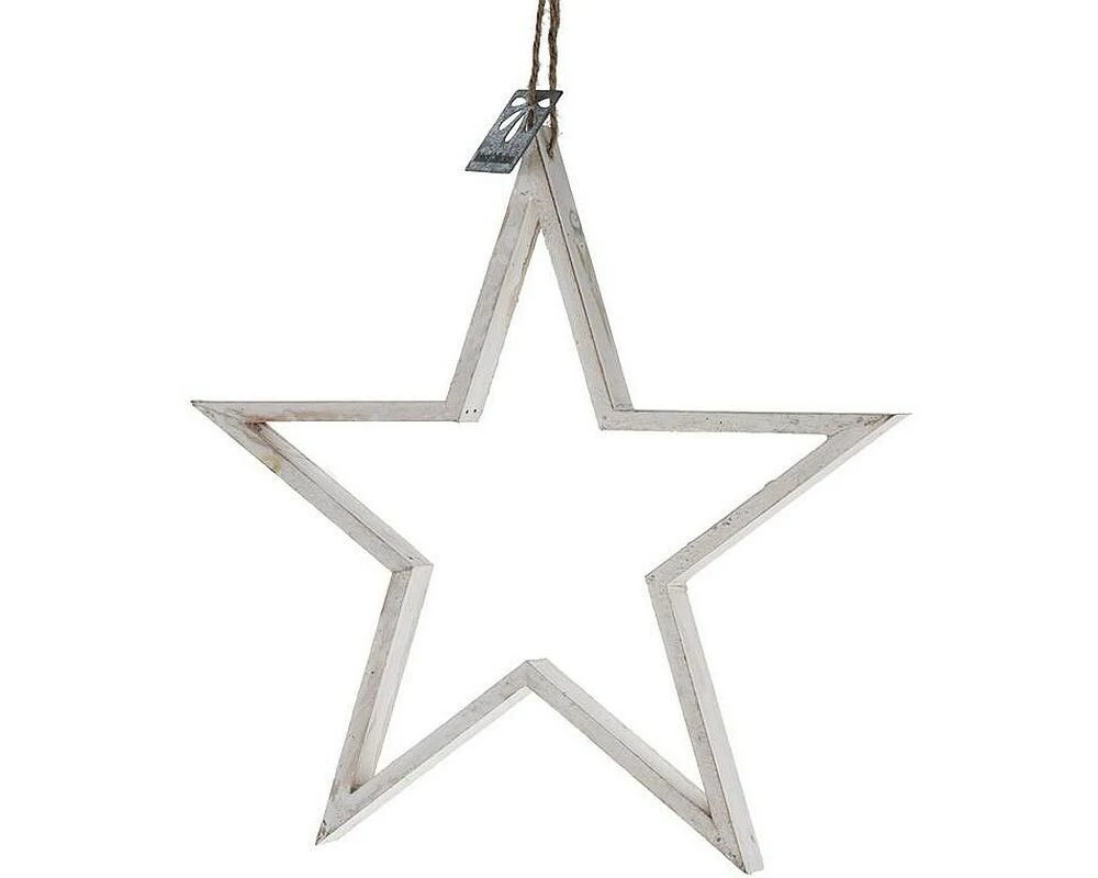 CHALET Aufhänger Stern S, Weiss