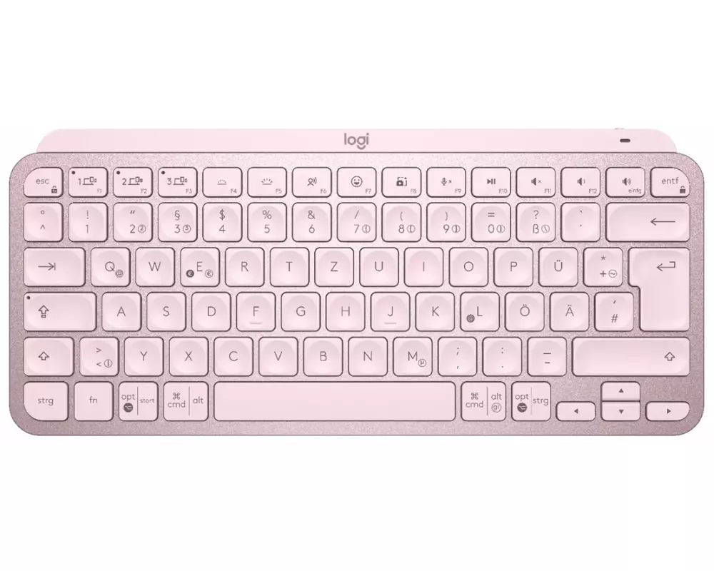 Logitech MX Keys Mini Minimalist Wireless Illuminated Keyboard - ROSE - DEU - CENTRAL