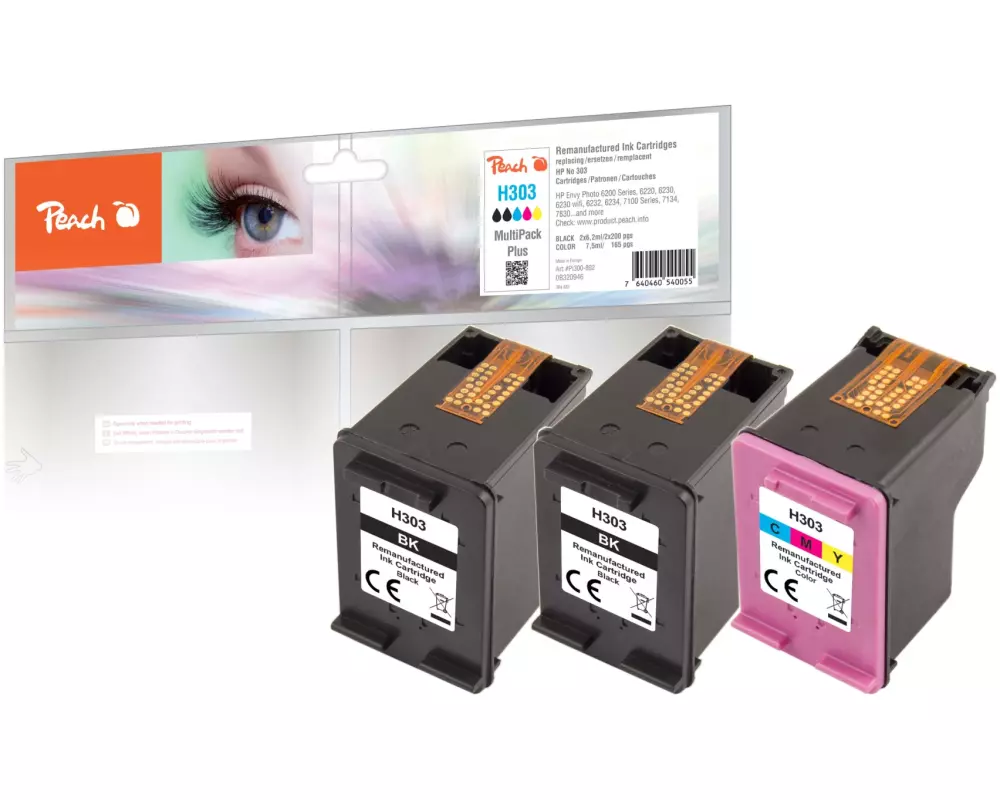 Peach Tinte HP No. 303 Multi-Pack-Plus Black/Cyan/Magenta/Yellow