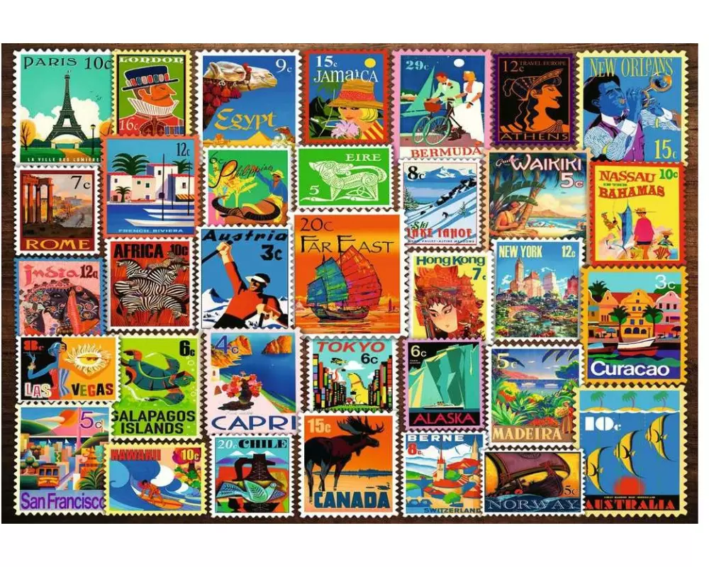 Ravensburger Puzzle Travel Stamps 200 XL Teile