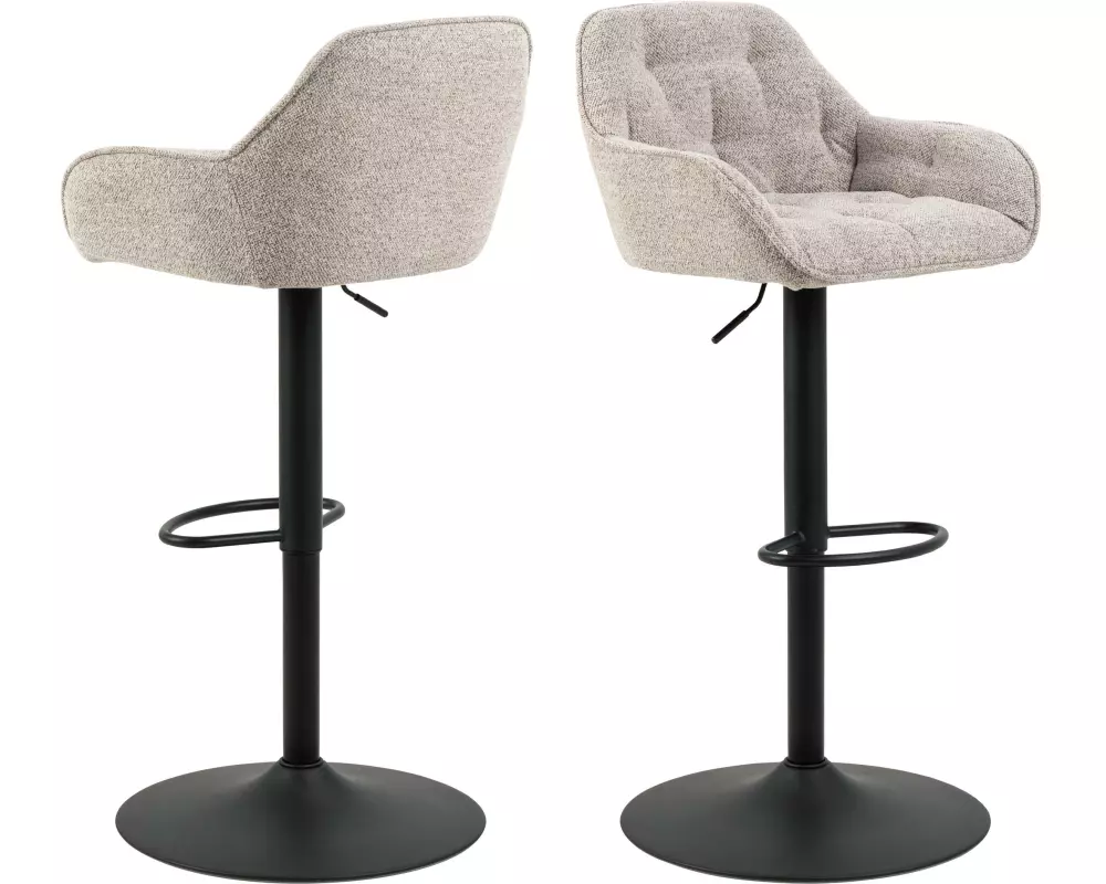 AC Design Barhocker Brooke, 2 Stück, 52 x 109 cm, Beige