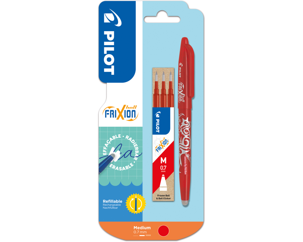 PILOT Roller FriXion Ball + Mine B2/0018896 rot, refill, radierbar