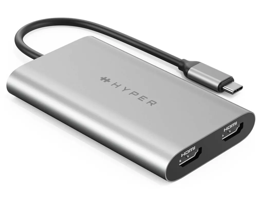 HYPER Adapter Dual 4K USB Type-C - HDMI