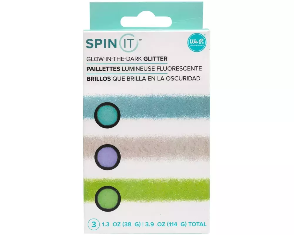 We R Memory Keepers Glitzerset Glow in the Dark Blau/Grün/Violett