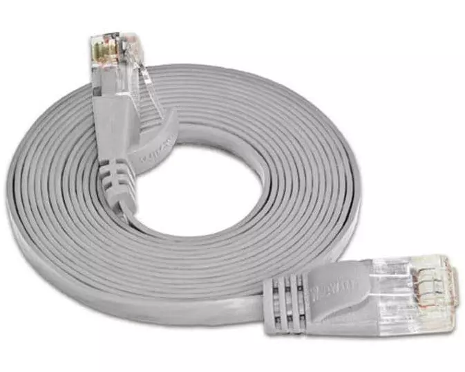 SLIM Slimpatchkabel RJ-45 - RJ-45, Cat 6, UTP, 7.5 m, Grau