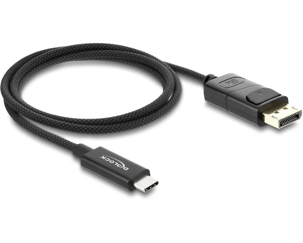 Delock USB Type-C zu DisplayPort Kabel Koaxial, 4K, 60 Hz, 1 m