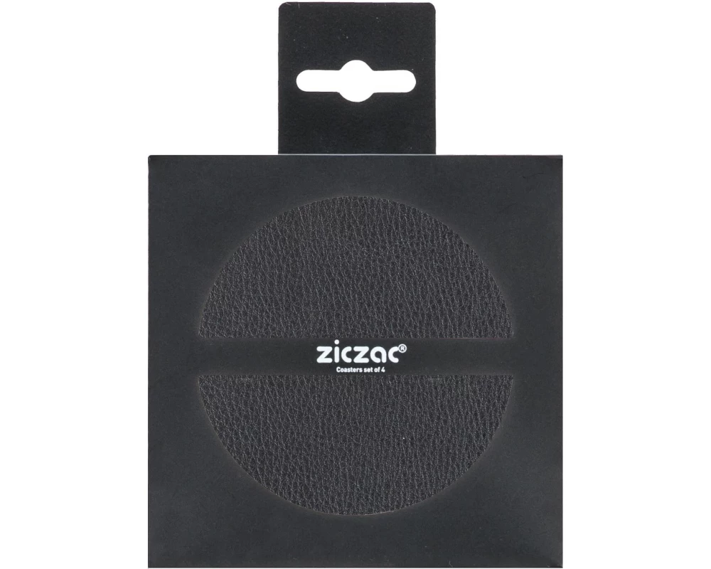 Tiseco Glasuntersetzer Togo 4 Stück, 10 cm, Schwarz