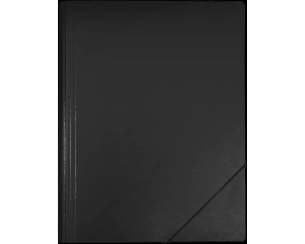 EROLA Gummibandmappe A4 Pressspan Schwarz