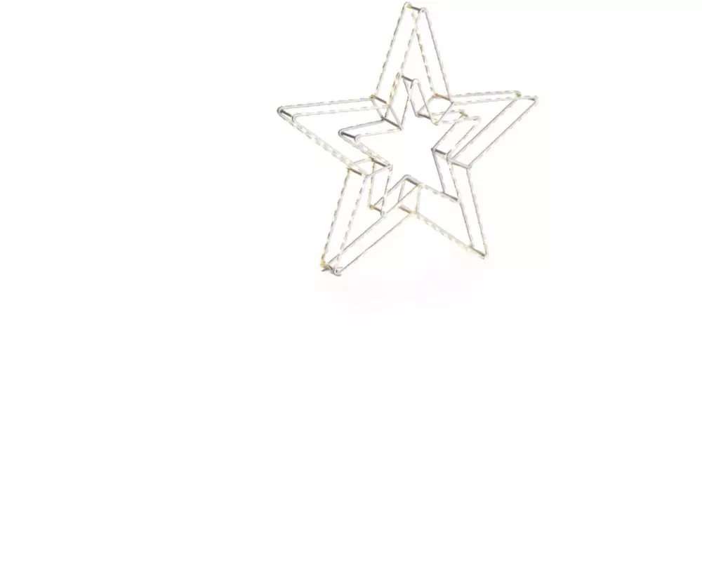 STT Tischdeko 3D Stern Doppelt Argento, Ø 38 cm