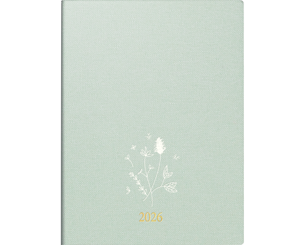 rido idé Wochenagenda Design Line Blume, 2026, Türkis