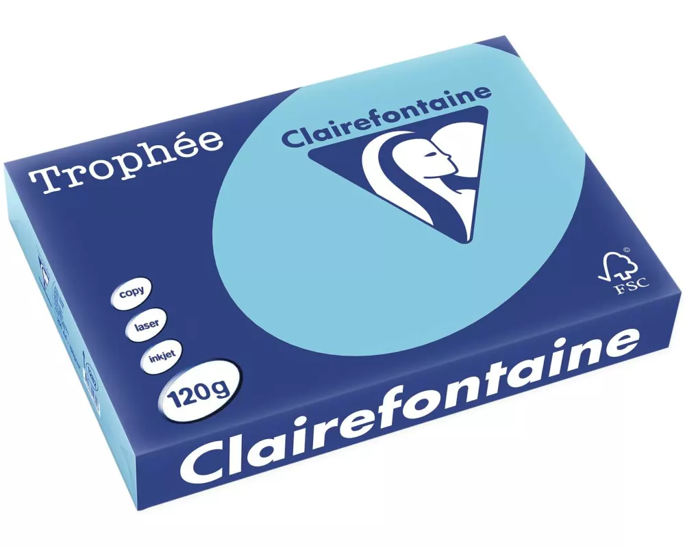 Clairefontaine Kopierpapier TrophéeColoredCopy FSC A4, Dunkelblau,120 g/m²