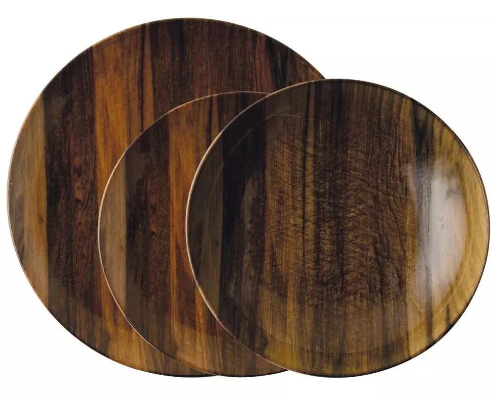 Arthur Krupp Speise-Service Wood Essence 12 Stück,Braun