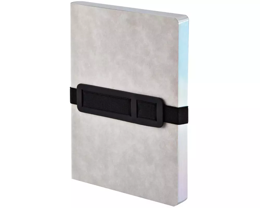 Nuuna Notizbuch Voyager L Grey, 22 x 16.5 cm, Dot, Grau
