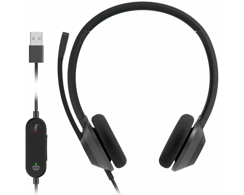 Cisco Headset 322 Wired Dual Carbon Black, USB-A, Teams Qualified