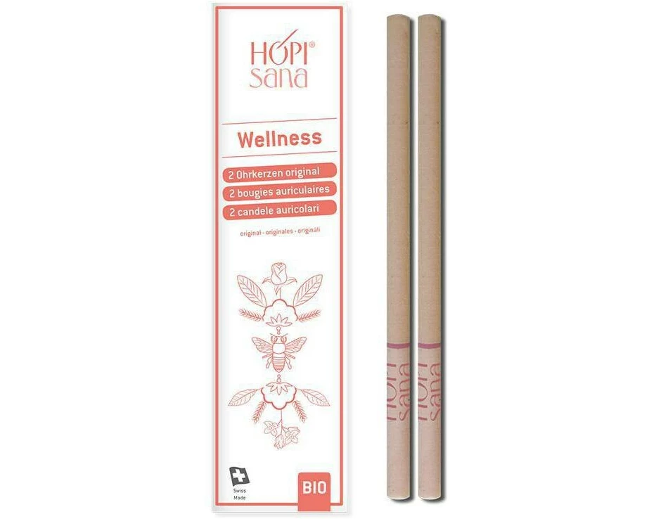 HOPIsana Ohrenkerze Wellness rosa 2 Stück