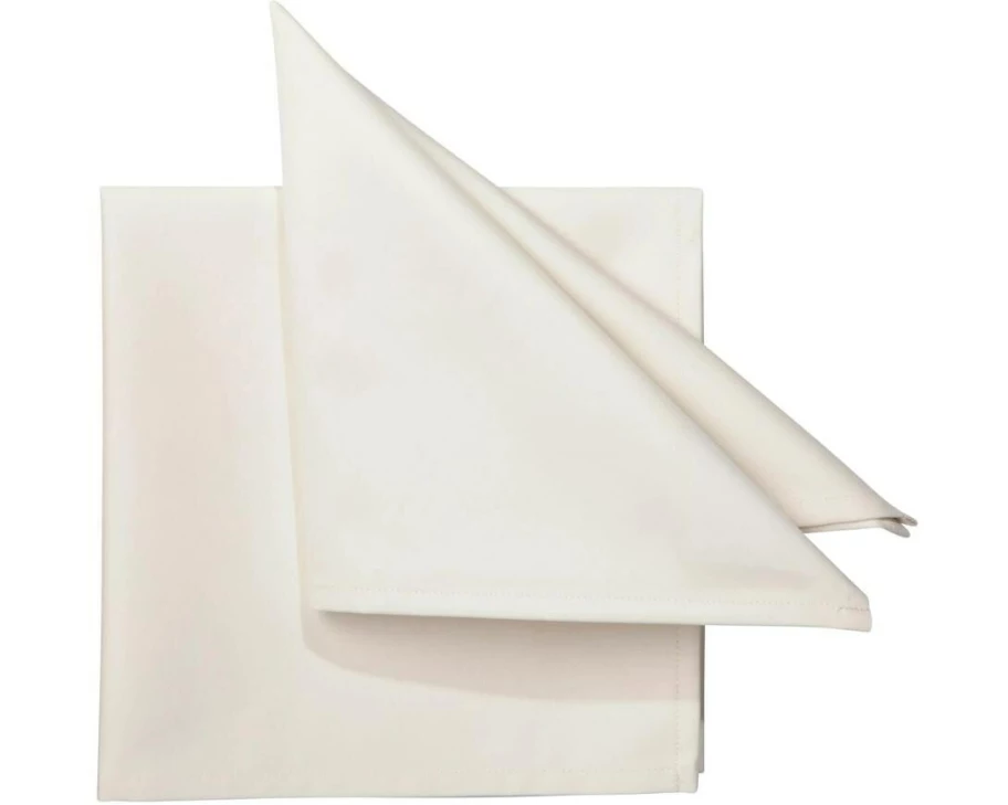 Pichler Stoffserviette Solid 45 cm x 45 cm, 6 Stück, Perlweiss