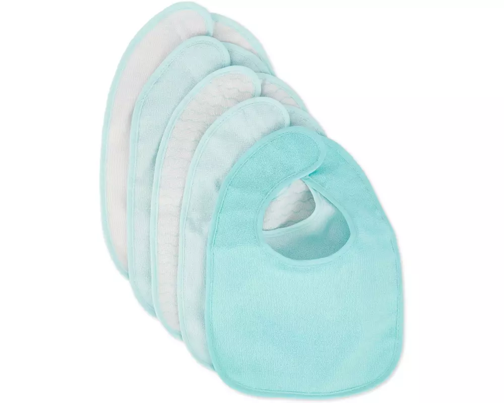 bieco Lätzchen 5er Set, Petrol 30 x 21 cm